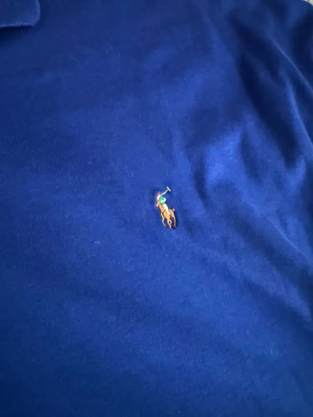 Polo Ralph Lauren Men's Big and Tall Solid Blue Short Sleeve Shirt Size 5XLT